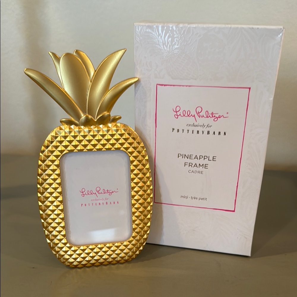 Lilly Pulitzer x Pottery Barn Gold Pineapple Frame